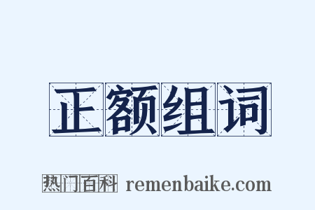 正额组词是什么意思的图片